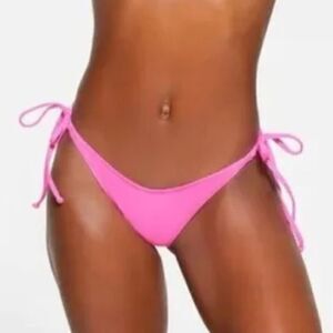 Skims Dippy Tie Bikini Bottoms Neon Orchid